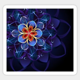 abstract blue flower Sticker